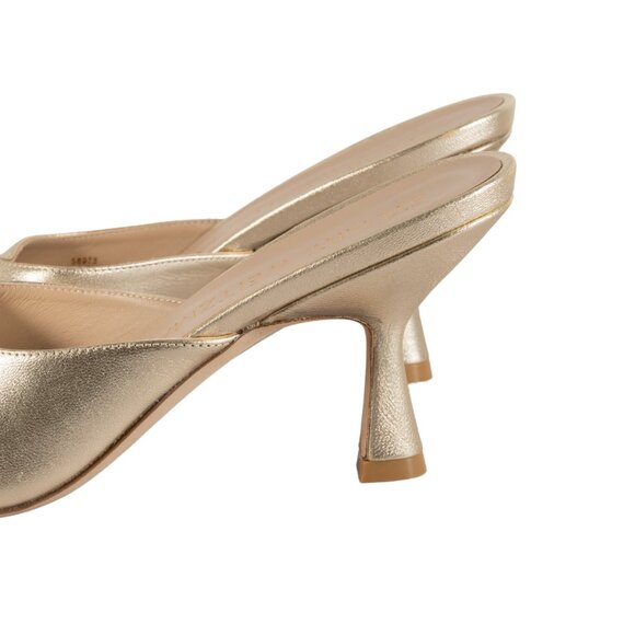 Stuart Weitzman Women's Tia 75 Sandal Platino Color Gold Size 6 B - Picture 13 of 13